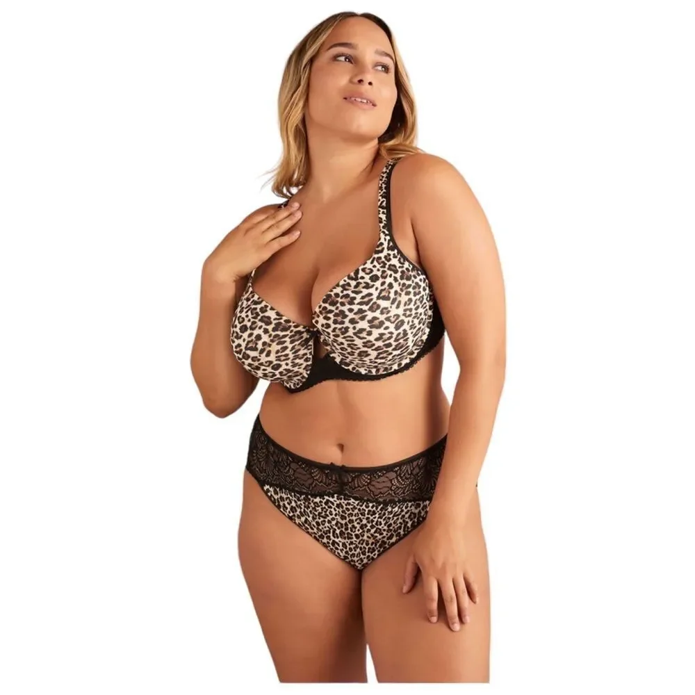 NWT Déesse Lingerie 46H 5D Contour Underwire Bra Animal Print Lace Style 448535 - Picture 12 of 13